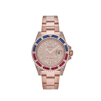 Rolex GMT-Master II Replica 126755SARU Rose Gold Sapphire and Ruby