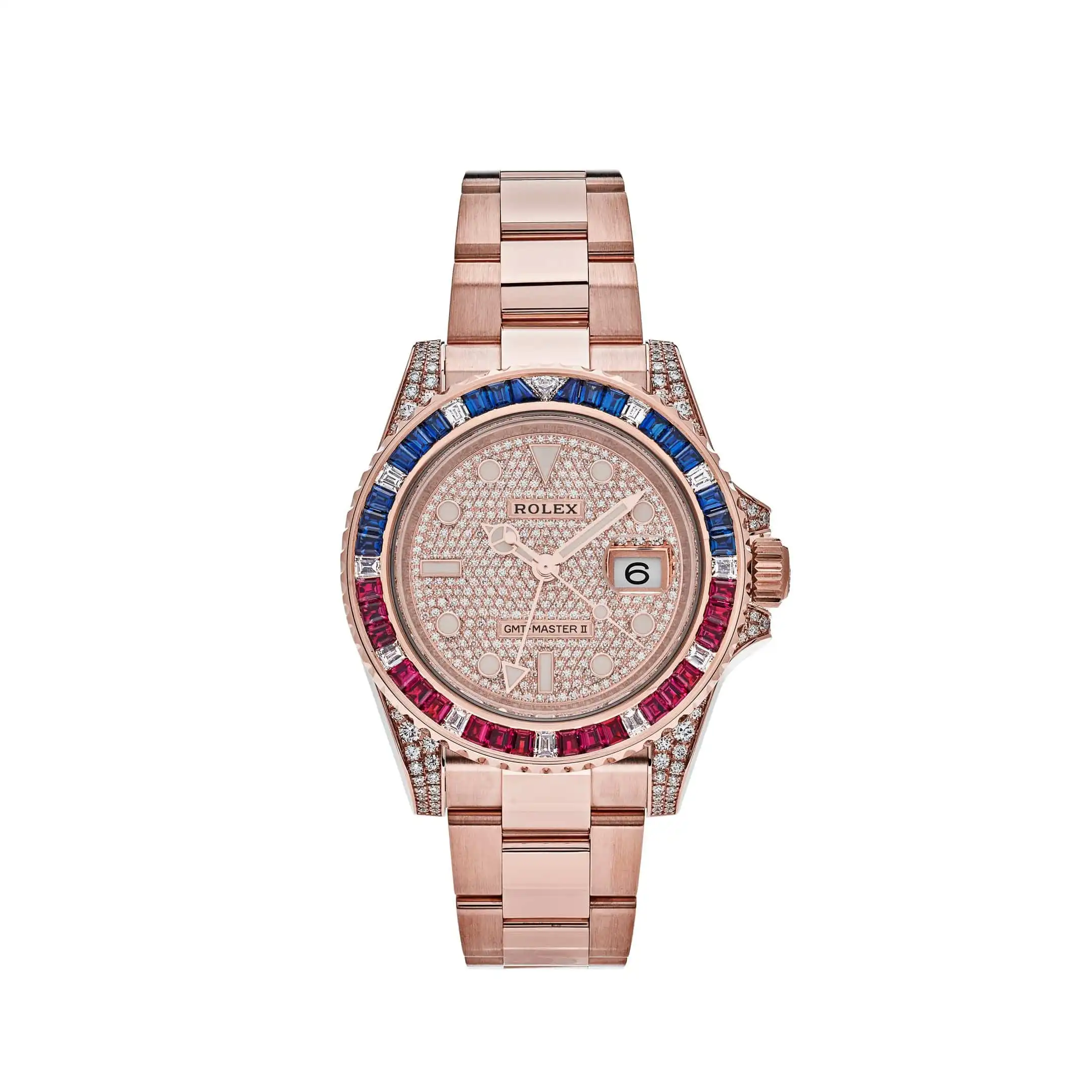 bhjbltvlfxf.webp Rolex GMT-Master II Replica 126755SARU Rose Gold Sapphire and Ruby - Image 1