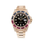 Rolex GMT-Master II Replica 126755SARU 'SARU' Rose Gold Black Dial Diamond Bezel