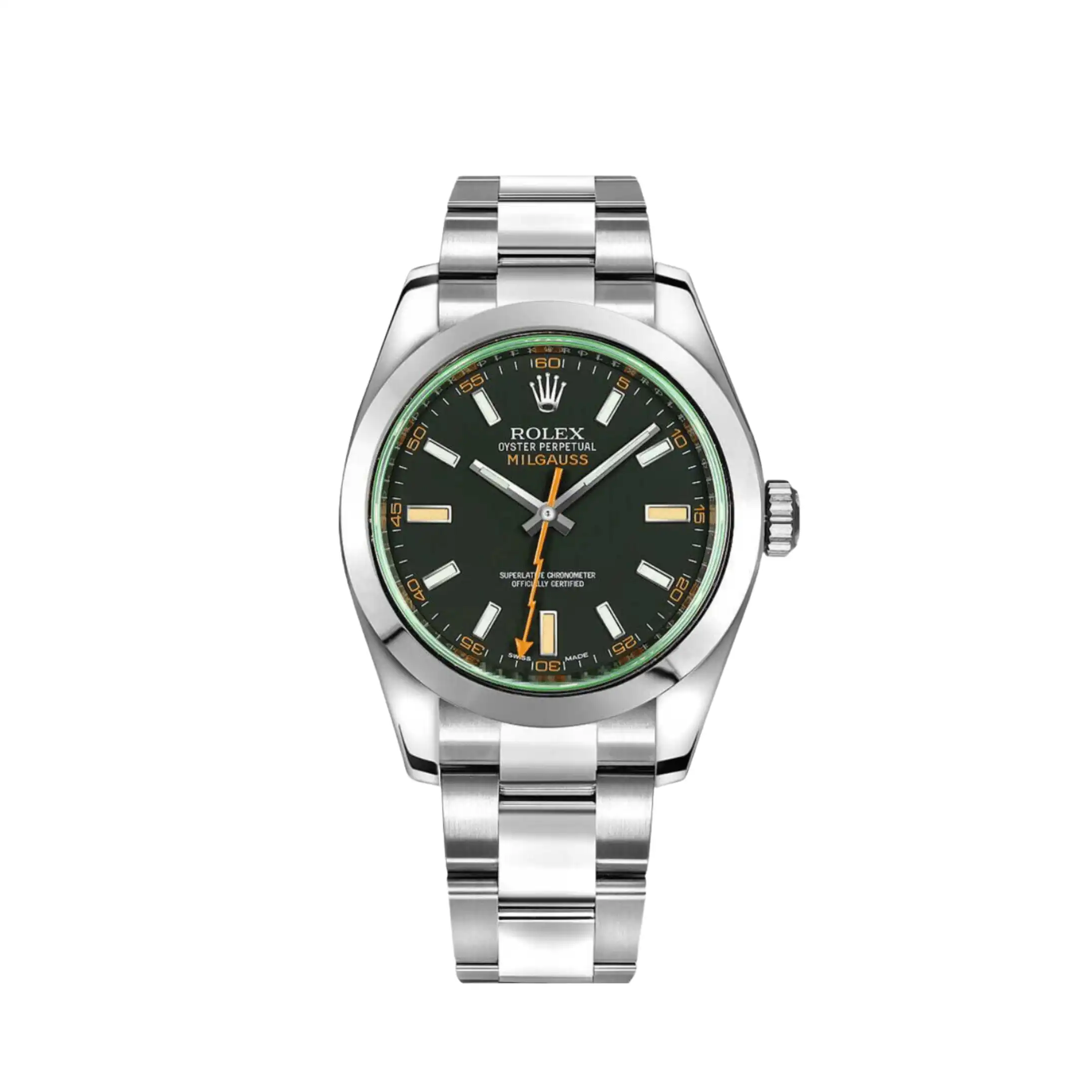 1v53n4fxziv.webp Replica Rolex Milgauss 116400GV Stainless Steel Black Dial - Image 1