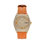 Rolex Oyster Perpetual Replica Day Date 128158RBR Yellow Gold Diamond Set
