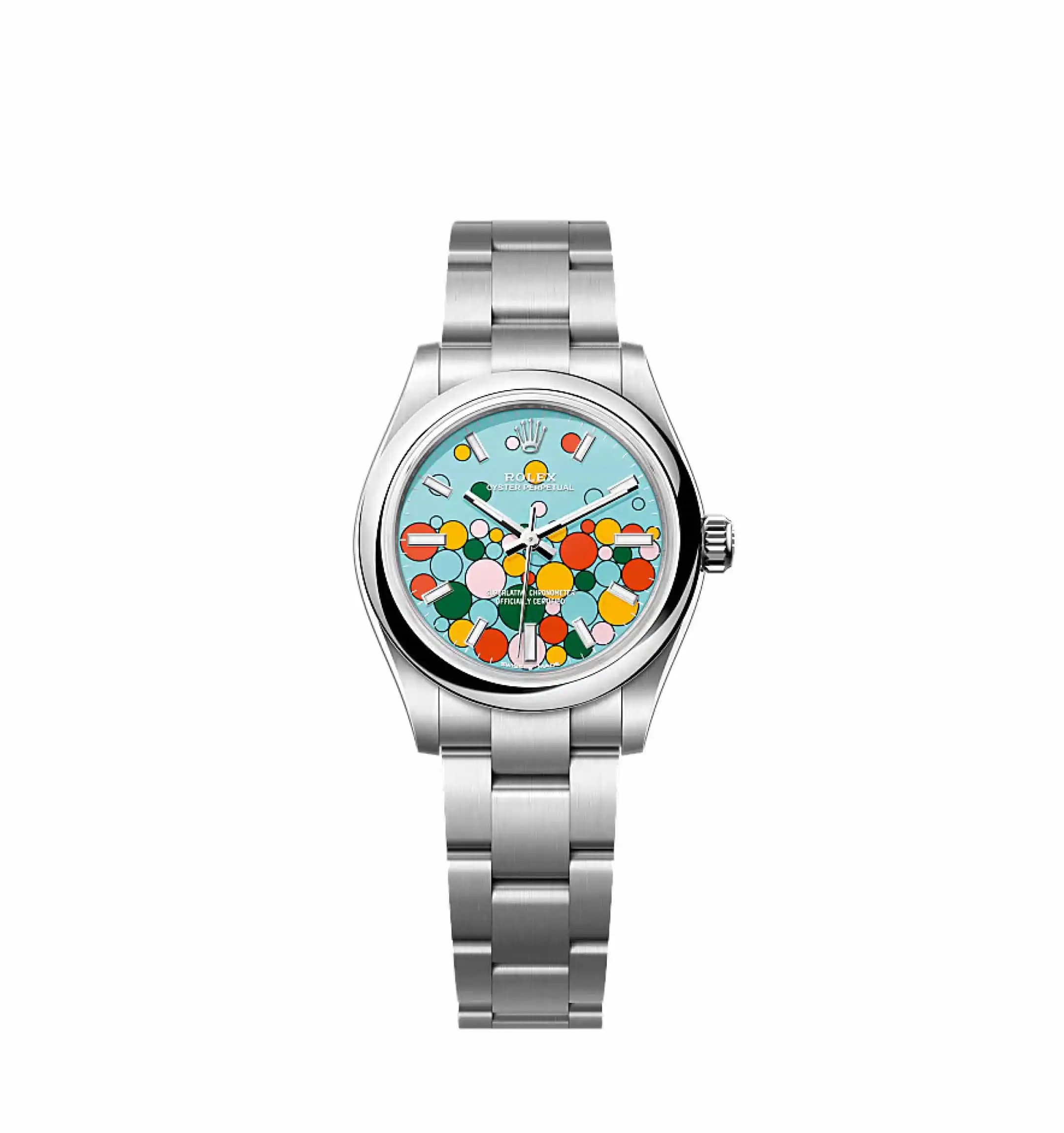 xunkmjtrxgq.webp Rolex Oyster Perpetual Replica 277200 'Ladies' Stainless Steel 'Celebration Motif' Dial - Image 1