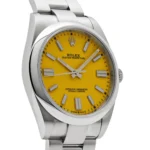 Rolex Oyster Perpetual Replica 124300 Stainless Steel Yellow Dial - Image 4