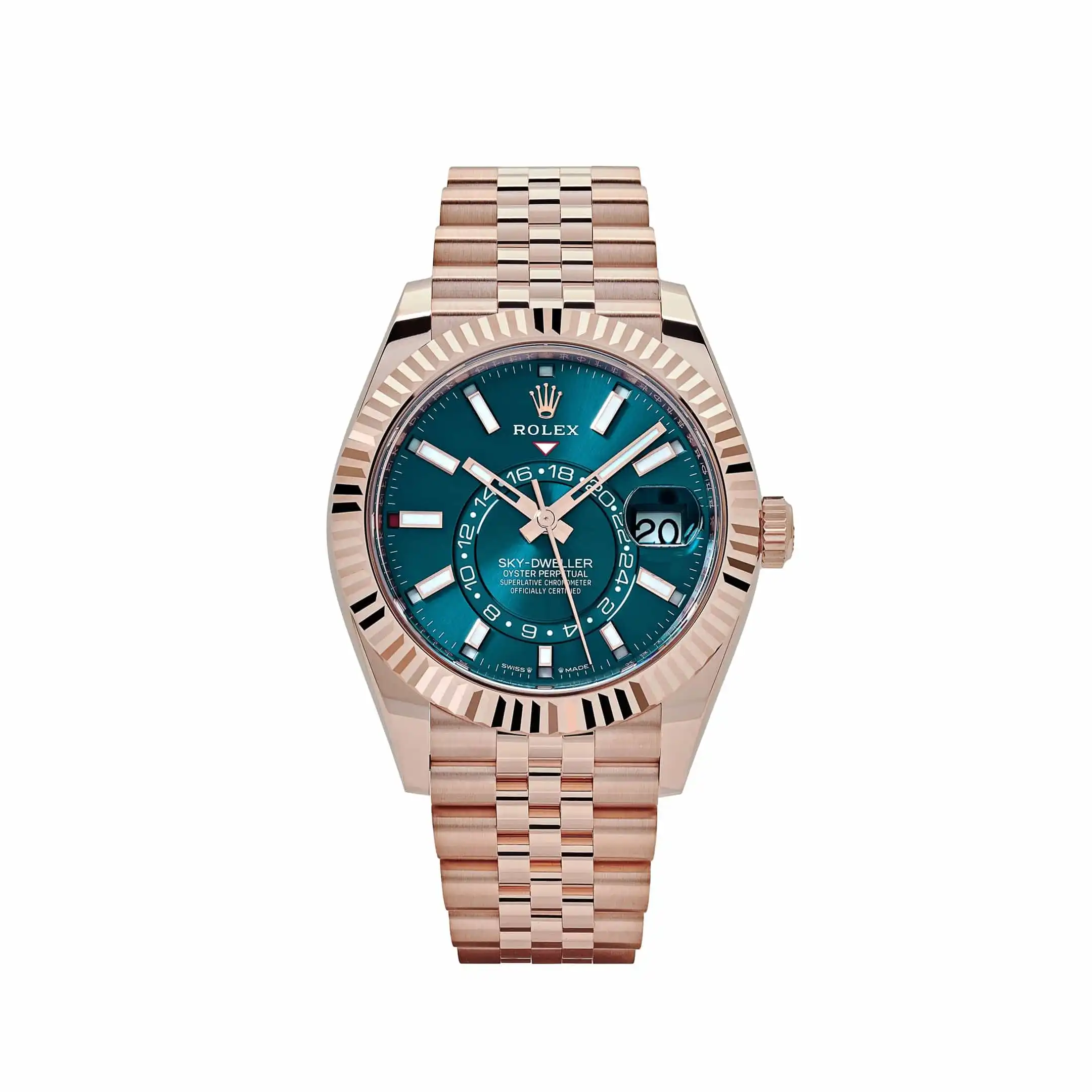 me0y4kv3fce.webp Replica Rolex Sky-Dweller 336935 Everose Gold Blue Dial Jubilee - Image 1