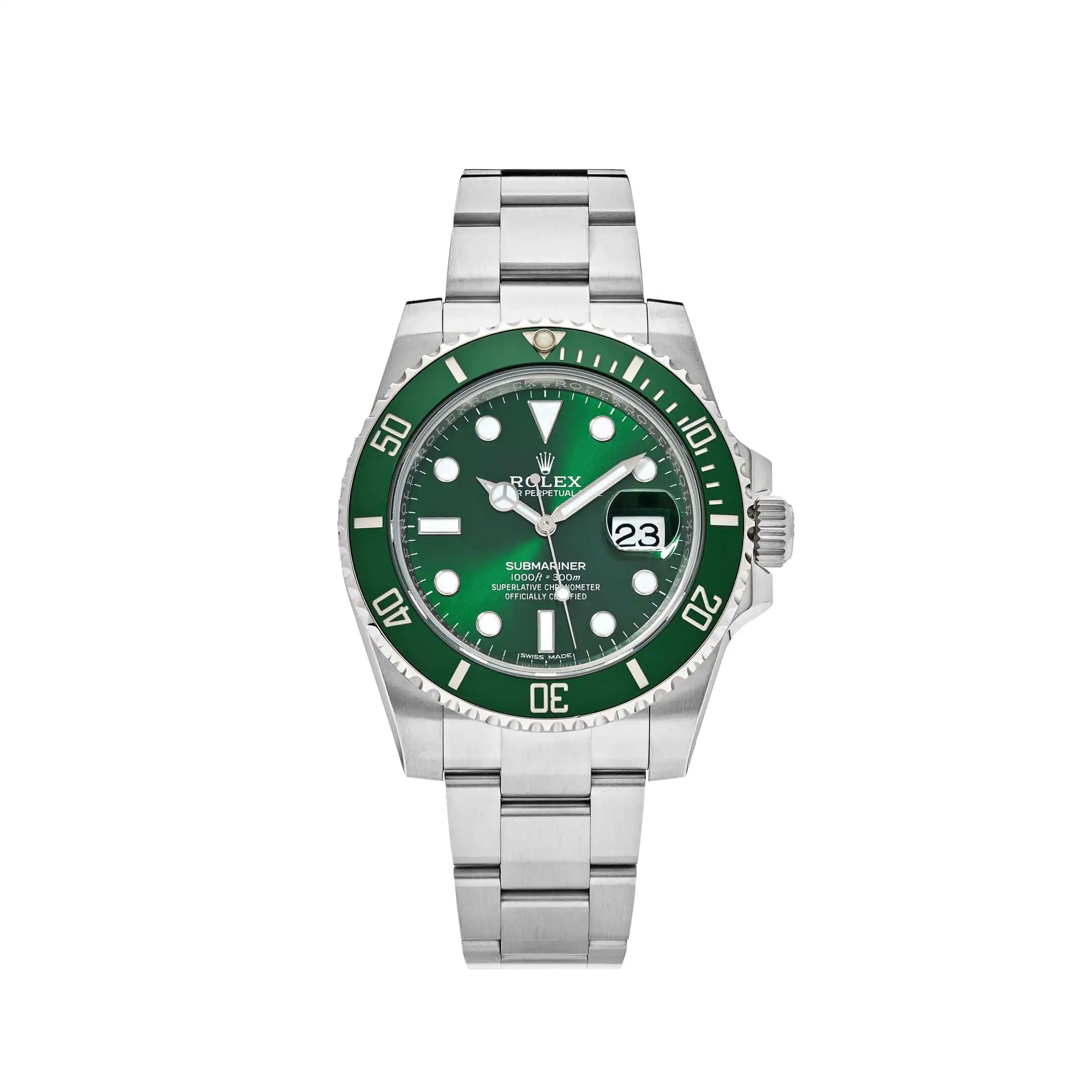 45d2rvrb5oe.webp Rolex Submariner Date Replica 116610LV 'Hulk' Stainless Steel Green Dial - Image 1