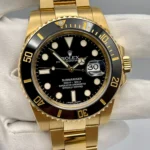 Rolex Submariner Date Replica 116618LN Yellow Gold Black Dial - Image 3