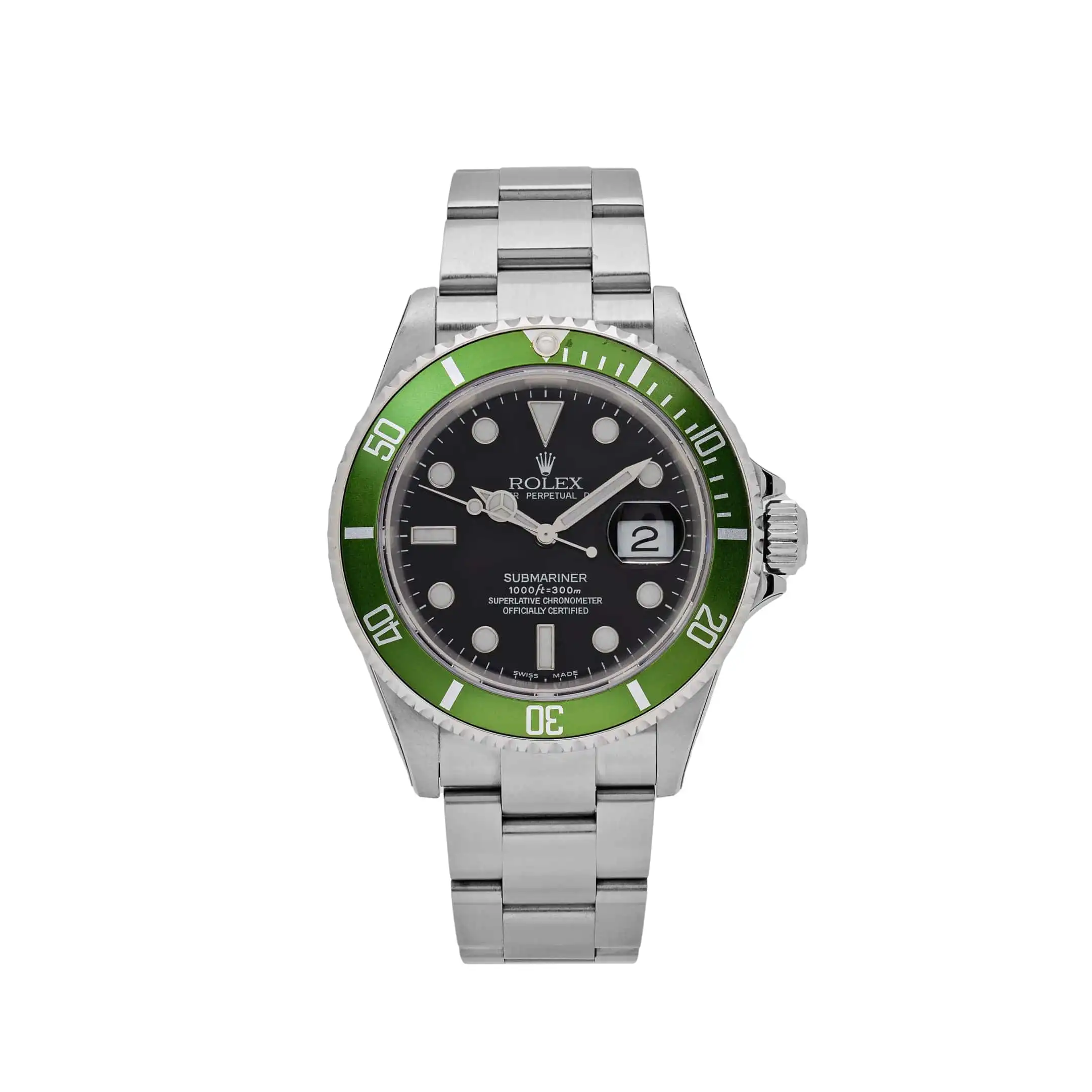d5xowvvo0yr.webp Rolex Submariner Date Replica 16610LV 'Kermit' Bezel Flat 4 Stainless Steel Black Dial Oyster - Image 1