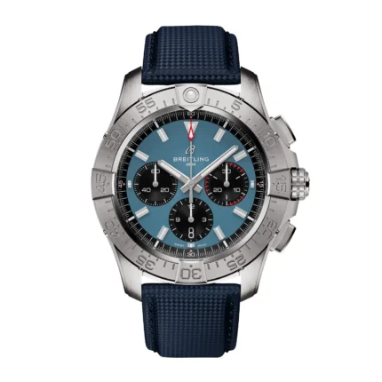 Replica Breitling Avenger Chronograph B01 44mm Mens Blue Leather AB0147101C1X1
