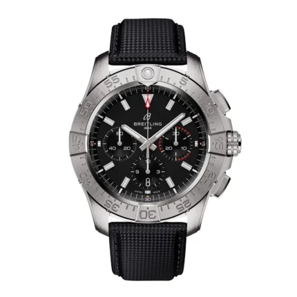 Replica Breitling Avenger Chronograph B01 44mm Mens Black Leather AB0147101B1X1