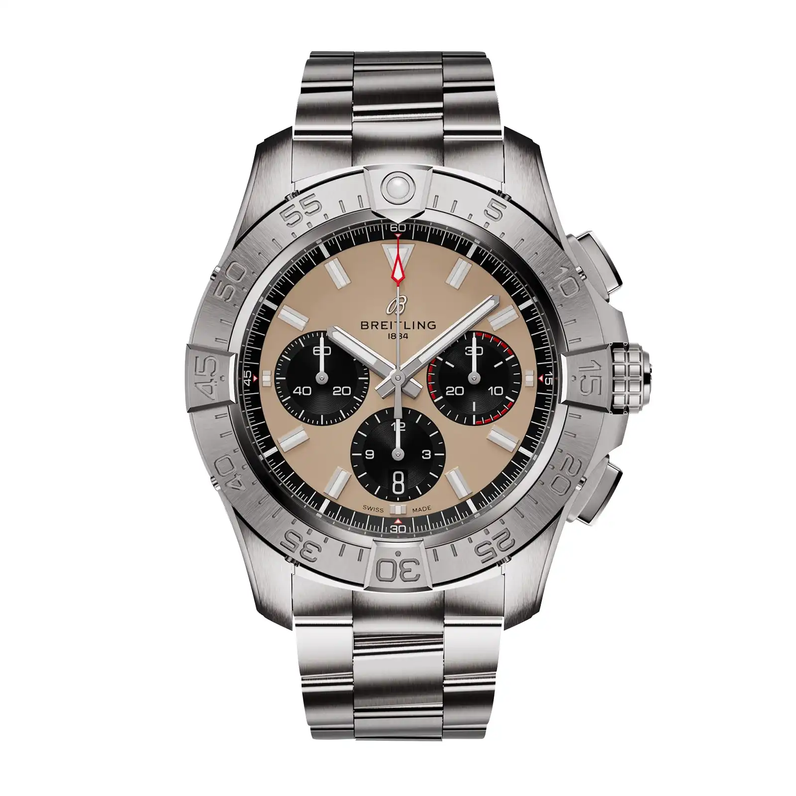 coz5p0dqewz.webp Replica Breitling Avenger Chronograph B01 44mm Mens Beige Stainless Steel AB0147101A1A1 - Image 1