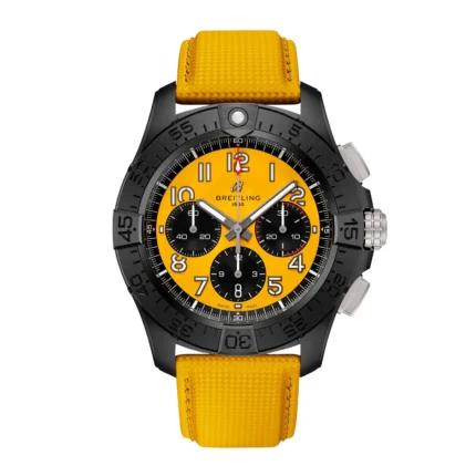 Replica Breitling Avenger B01 Chronograph 44mm Night Mission Mens Yellow Leather SB0147101I1X1