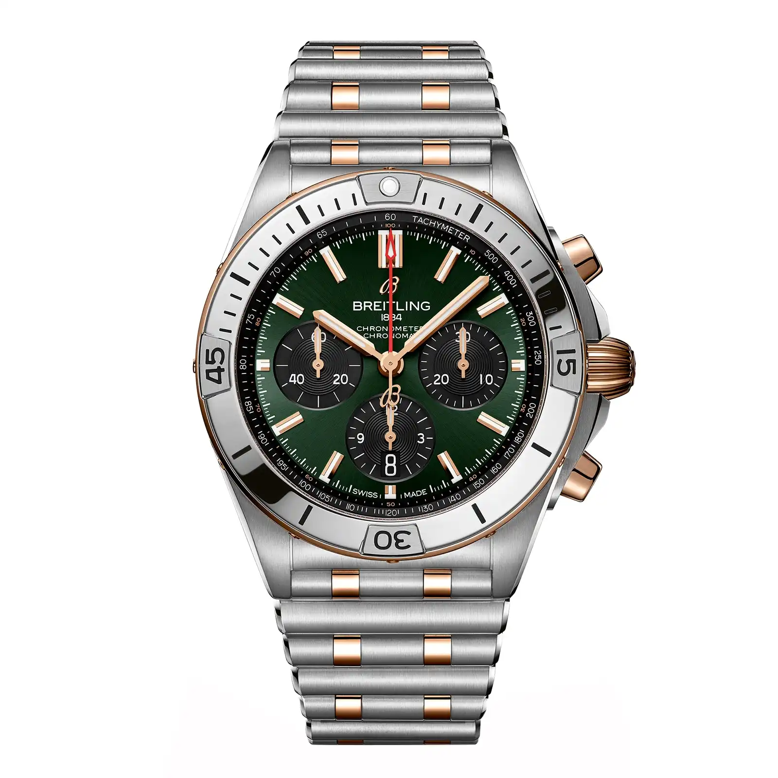 xaaug5aoyzk.webp Replica Breitling Chronomat B01 Chronograph 42mm Mens Green UB0134131L1U1 - Image 1
