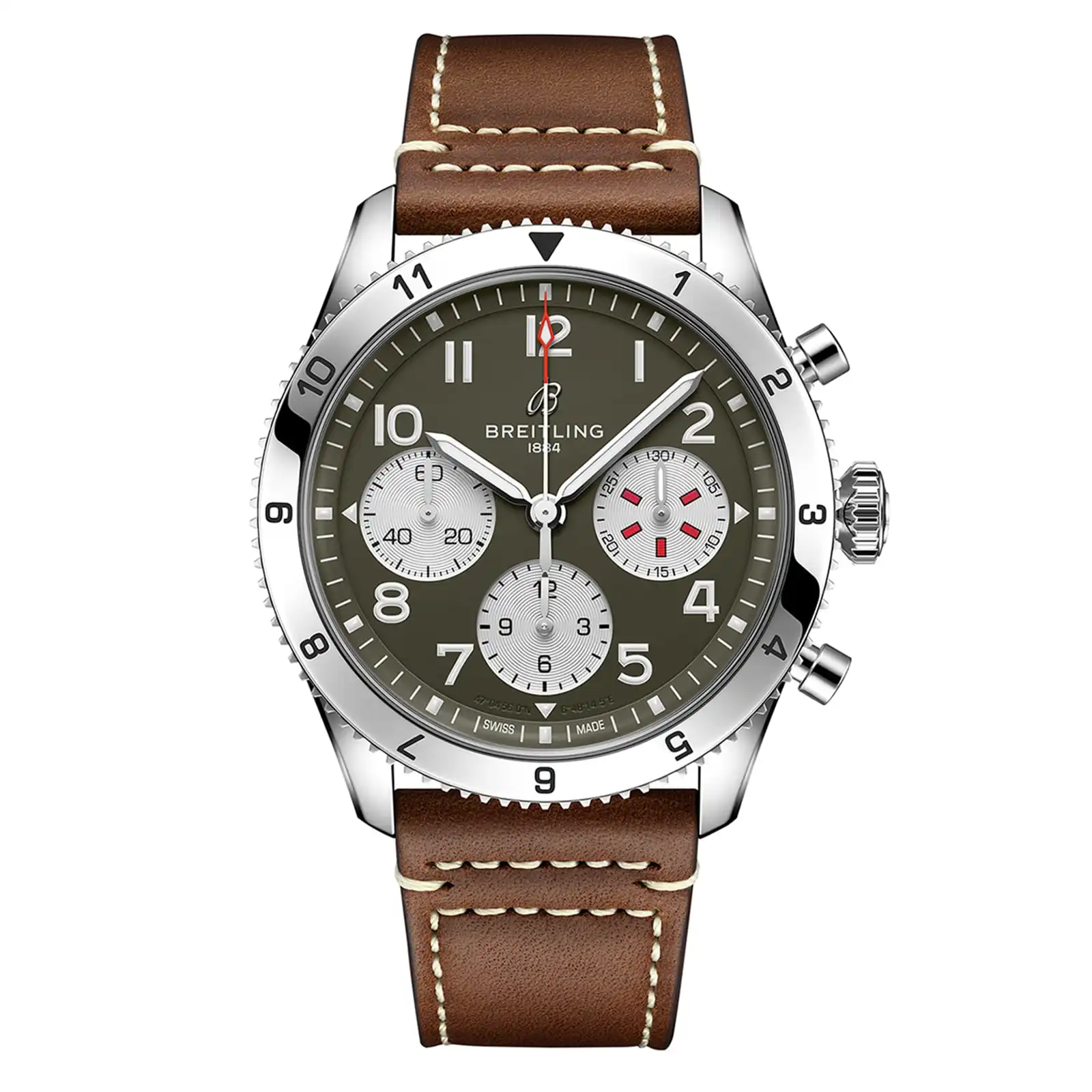 xt5qwzty3c4.webp Replica Breitling Classic AVI Chronograph 42 Curtiss P-40 Warhawk Leather Strap A233802A1L1X1 - Image 1