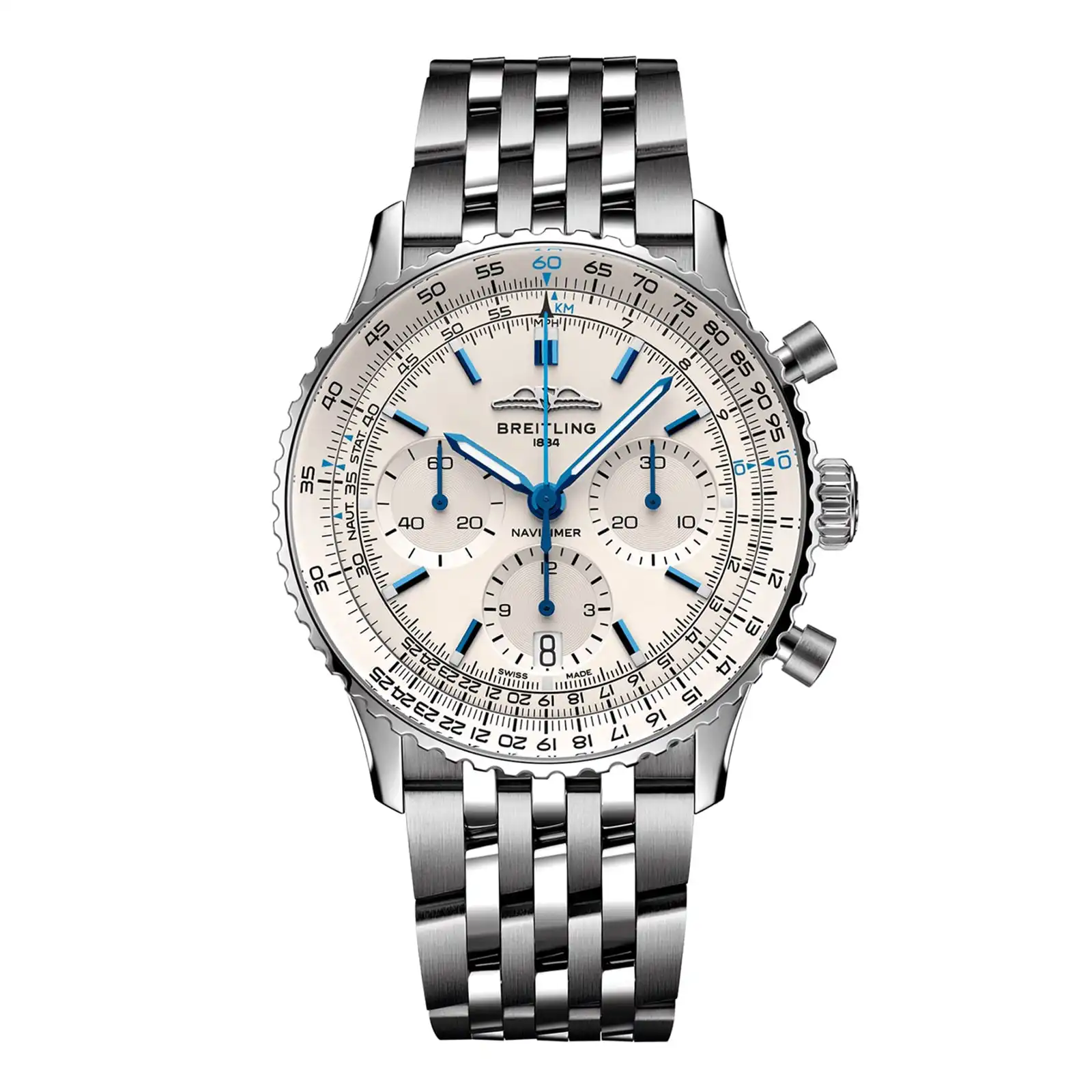 rvsphf2pjqc.webp Replica Breitling Navitimer Chronograph 41mm Mens White AB0139A71G1A1 - Image 1