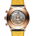 Replica Breitling Navitimer Chronograph 18ct Rose Gold 46mm Mens Green Alligator RB0137241L1P1 - Image 4