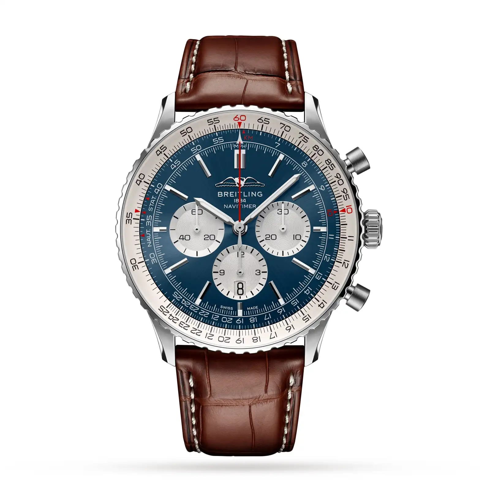 a0vvon05bnq.webp Replica Breitling Navitimer B01 Chronograph 46 Stainless Steel AB0137211C1P1 - Image 1