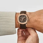 Replica Patek Philippe Aquanaut 5164R-001 'Travel Time Tiffany u0026 Co.' Rose Gold Brown Dial - Image 2