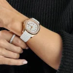 Replica Patek Philippe Aquanaut Luce 5268/200R-001 Rose Gold Diamond Bezel White Dial - Image 2