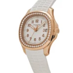 Replica Patek Philippe Aquanaut Luce 5268/200R-001 Rose Gold Diamond Bezel White Dial - Image 3