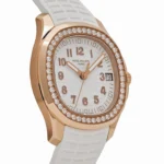 Replica Patek Philippe Aquanaut Luce 5268/200R-001 Rose Gold Diamond Bezel White Dial - Image 4