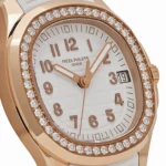 Replica Patek Philippe Aquanaut Luce 5268/200R-001 Rose Gold Diamond Bezel White Dial - Image 5