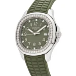 Replica Patek Philippe Aquanaut Luce 5267/200A-011 'Ladies' Stainless Steel Green Dial Diamond Bezel - Image 3