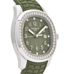 Replica Patek Philippe Aquanaut Luce 5267/200A-011 'Ladies' Stainless Steel Green Dial Diamond Bezel - Image 5