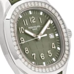 Replica Patek Philippe Aquanaut Luce 5267/200A-011 'Ladies' Stainless Steel Green Dial Diamond Bezel - Image 6
