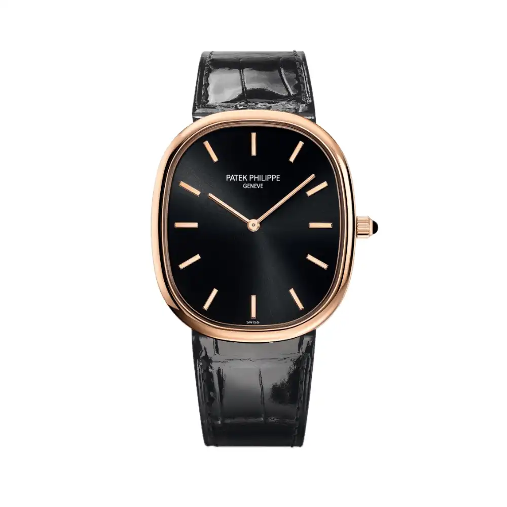 5415qmilk4a.webp Replica Patek Philippe Golden Ellipse 5738R-001 Rose Gold Black Dial - Image 1