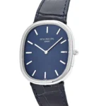 Replica Patek Philippe Golden Ellipse 5738P-001 Platinum Blue Dial - Image 3