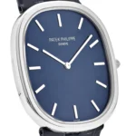 Replica Patek Philippe Golden Ellipse 5738P-001 Platinum Blue Dial - Image 5