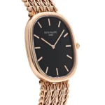 Replica Patek Philippe Golden Ellipse 5738/1R-001 Rose Gold Black Dial - Image 4
