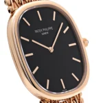 Replica Patek Philippe Golden Ellipse 5738/1R-001 Rose Gold Black Dial - Image 5