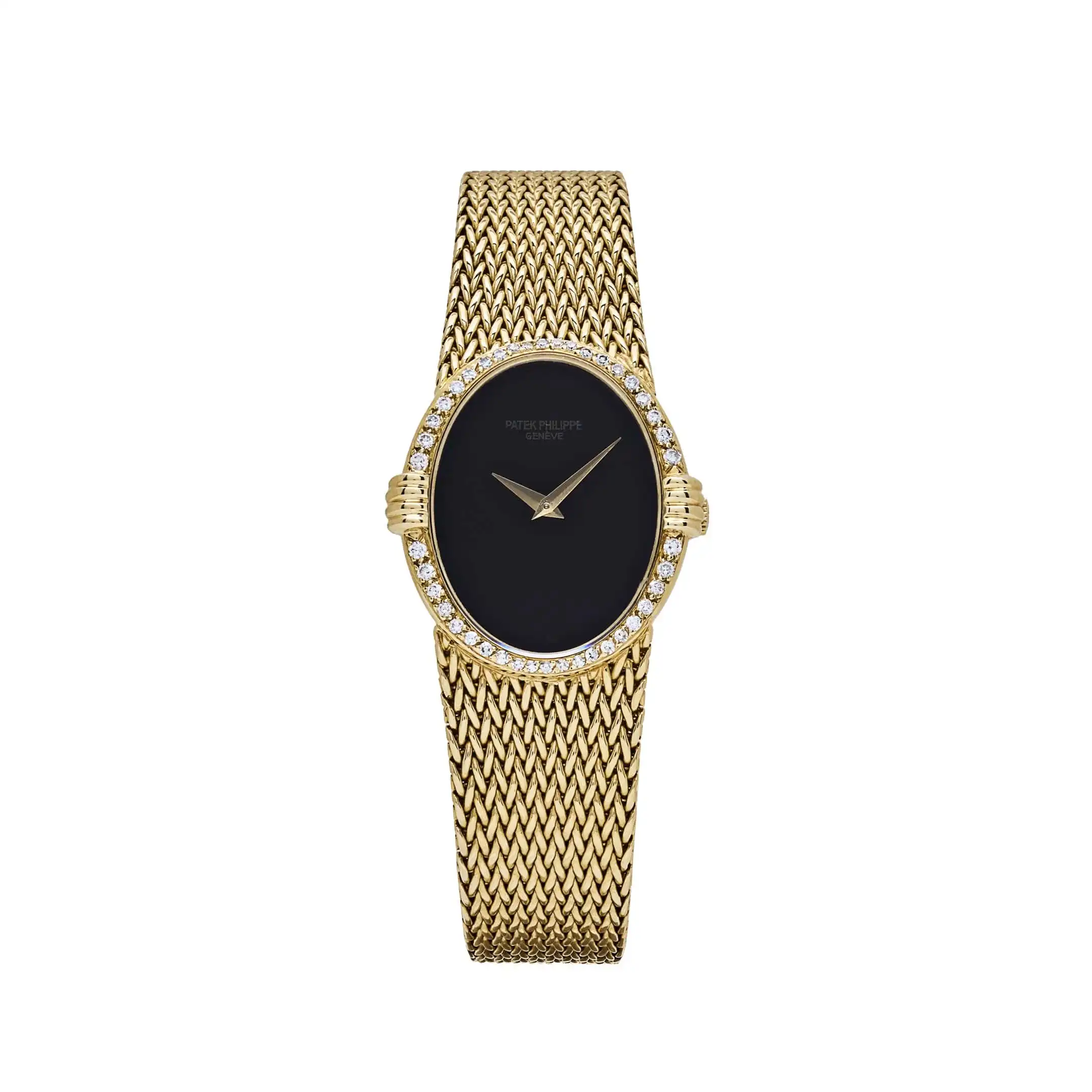 z5htykvocu3.webp Replica Patek Philippe Ellipse Vintage Yellow Gold Black Onyx Dial Diamond Bezel - Image 1