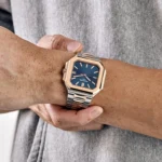 Replica Patek Philippe Cubitus 5821/1AR-001 Stainless Steel Rose Gold Blue Dial - Image 2