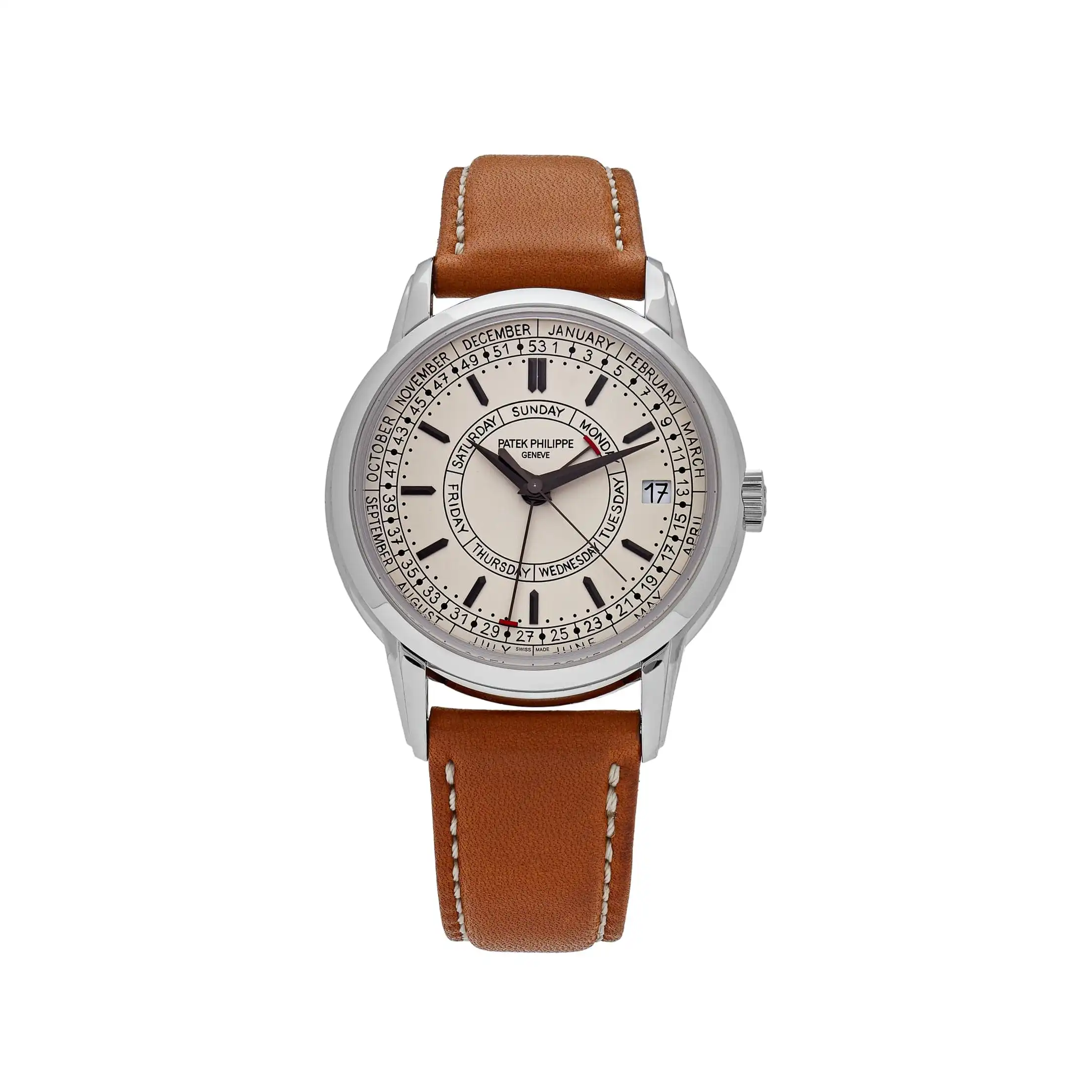 uas3gd0ahg1.webp Replica Patek Philippe Complications Calatrava 5212A-001 Weekly Calendar Silver Opaline Dial - Image 1