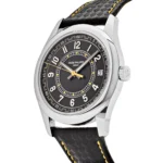 Replica Patek Philippe Calatrava 6007G-001 White Gold Black Dial Yellow Accents - Image 3