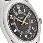 Replica Patek Philippe Calatrava 6007G-001 White Gold Black Dial Yellow Accents - Image 5