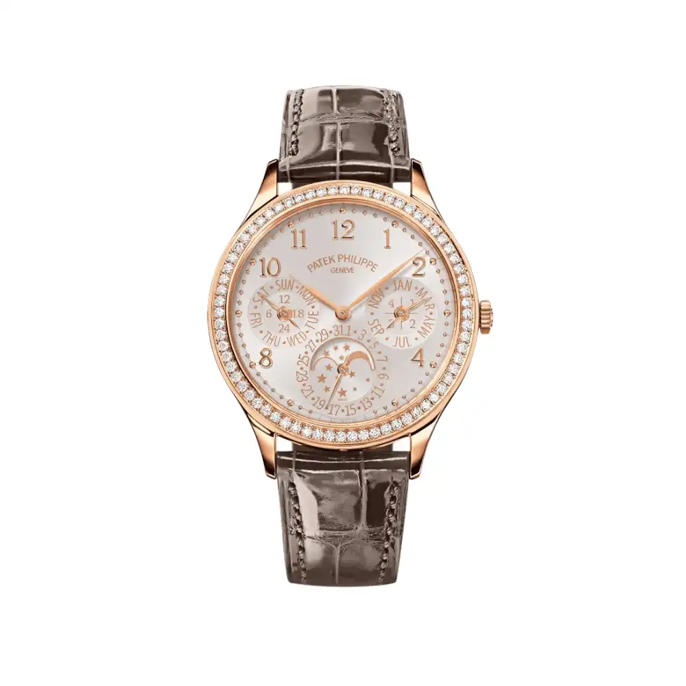 ecaaritqanh.webp Replica Patek Philippe Grand Complications 7140R-001 Rose Gold Perpetual Calendar Diamond Bezel White Dial - Image 1