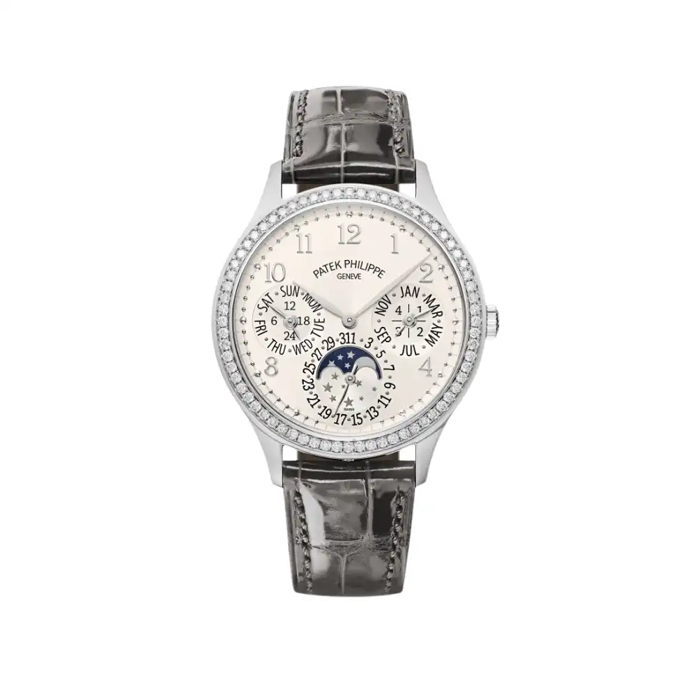 ss5nrjcexir.webp Replica Patek Philippe Grand Complications 7140G-001 Perpetual Calendar Diamond Bezel Cream Dial - Image 1