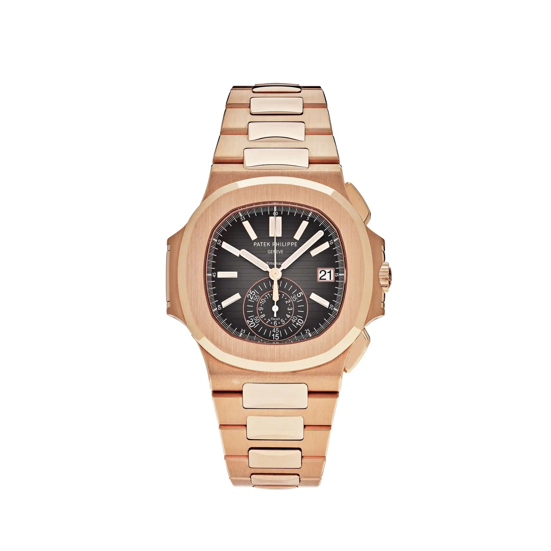 ae4pa54f1e1.webp Replica Patek Philippe Nautilus 5980/1R-001 'Tiffany u0026 Co.' Chronograph Date Rose Gold - Image 1