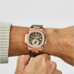 Replica Patek Philippe Nautilus 5980R-001 'Tiffany u0026 Co' Chronograph Date Rose Gold - Image 2