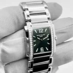 Replica Patek Philippe Twenty-4 4910/1200A-011 'Ladies' Stainless Steel Green Diamond Dial Quartz - Image 9