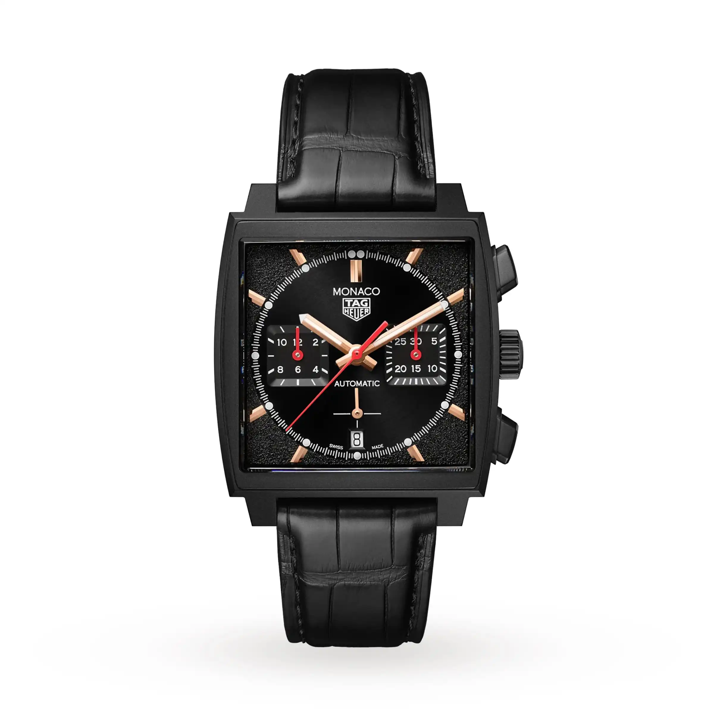z3jck251ddb.webp TAG Heuer Monaco Dark Lord 39mm Mens Replica CBL2180.FC6497 - Image 1