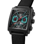 TAG Heuer Monaco Chronograph 39mm Mens Replica Titanium Turqouise CBL2184.FT6236 - Image 2