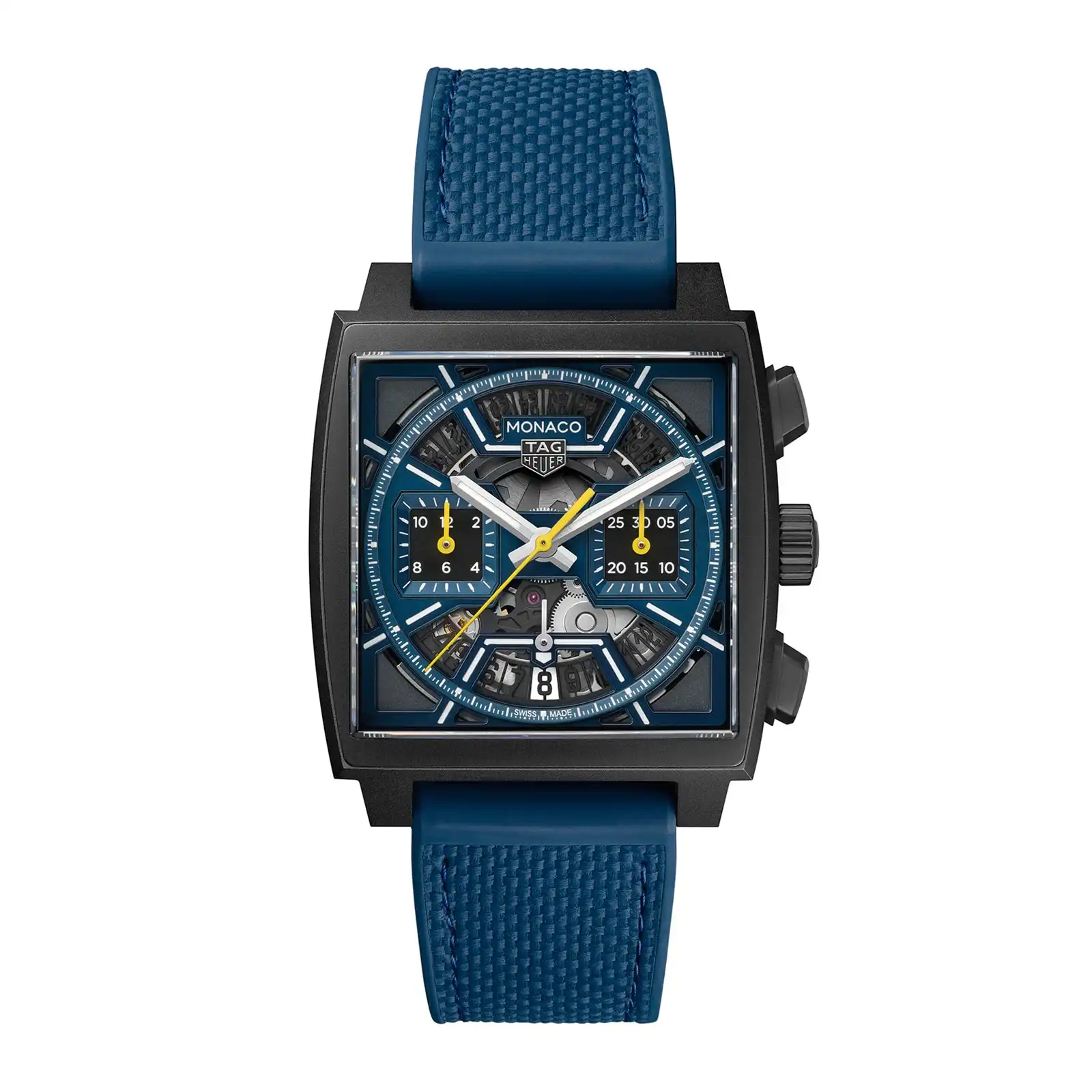 5dnpnysrjev.webp TAG Heuer Monaco Skeleton 39mm Mens Replica Blue CBL2188.FT6261 - Image 1