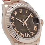 Rolex Datejust Replica 278275 'Ladies' Rose Gold Diamond Chocolate Dial President - Image 5