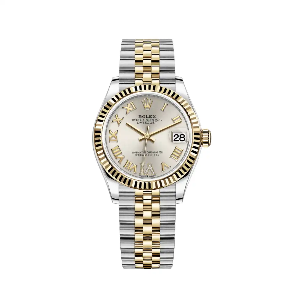 vr4rk41k3i0.webp Rolex Datejust Replica 278273 Ladies Yellow Gold Stainless Steel Silver Dial - Image 1
