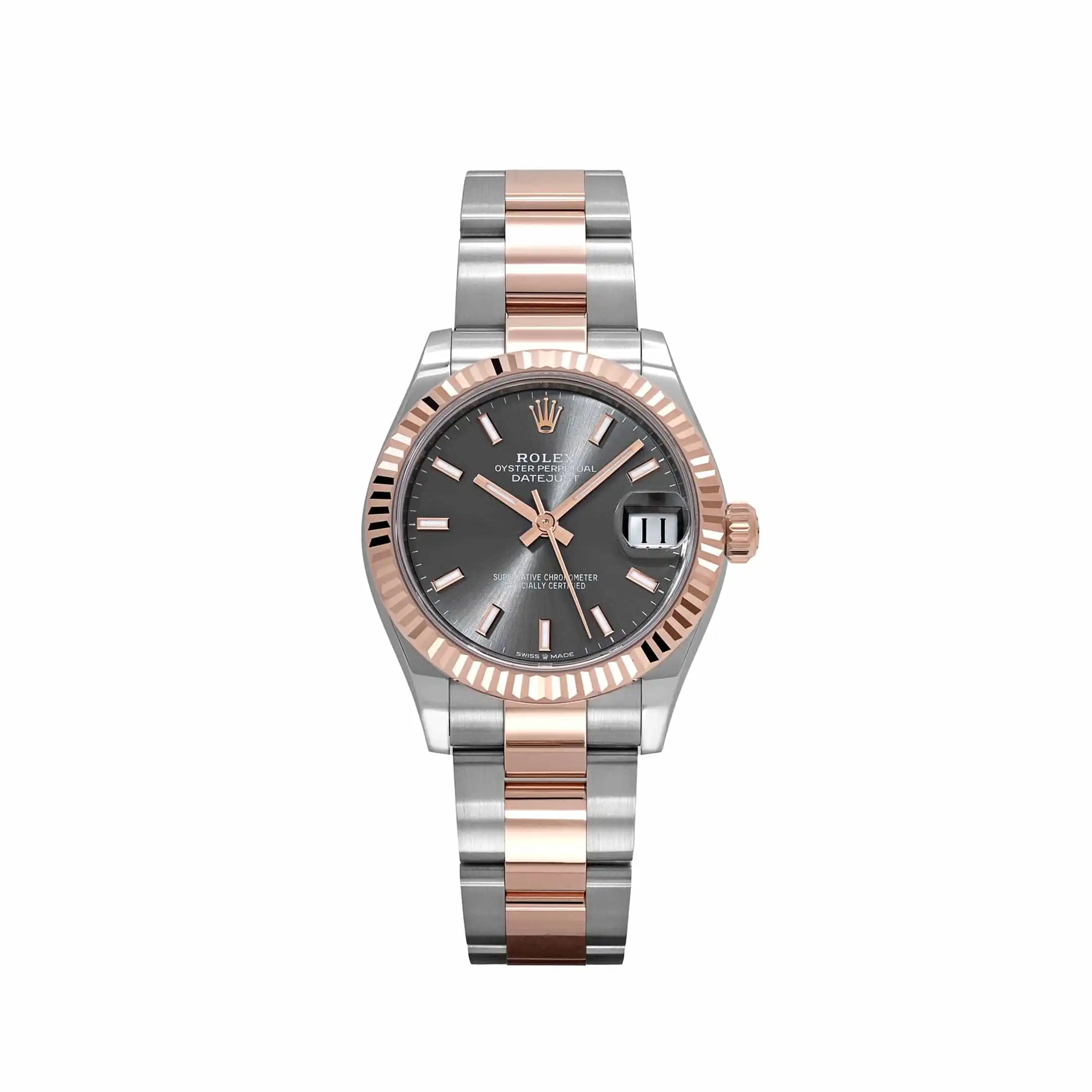 xi4dyuglusr.webp Rolex Datejust Replica 278271 'Ladies' Rose Gold Stainless Steel Slate Dial Oyster - Image 1