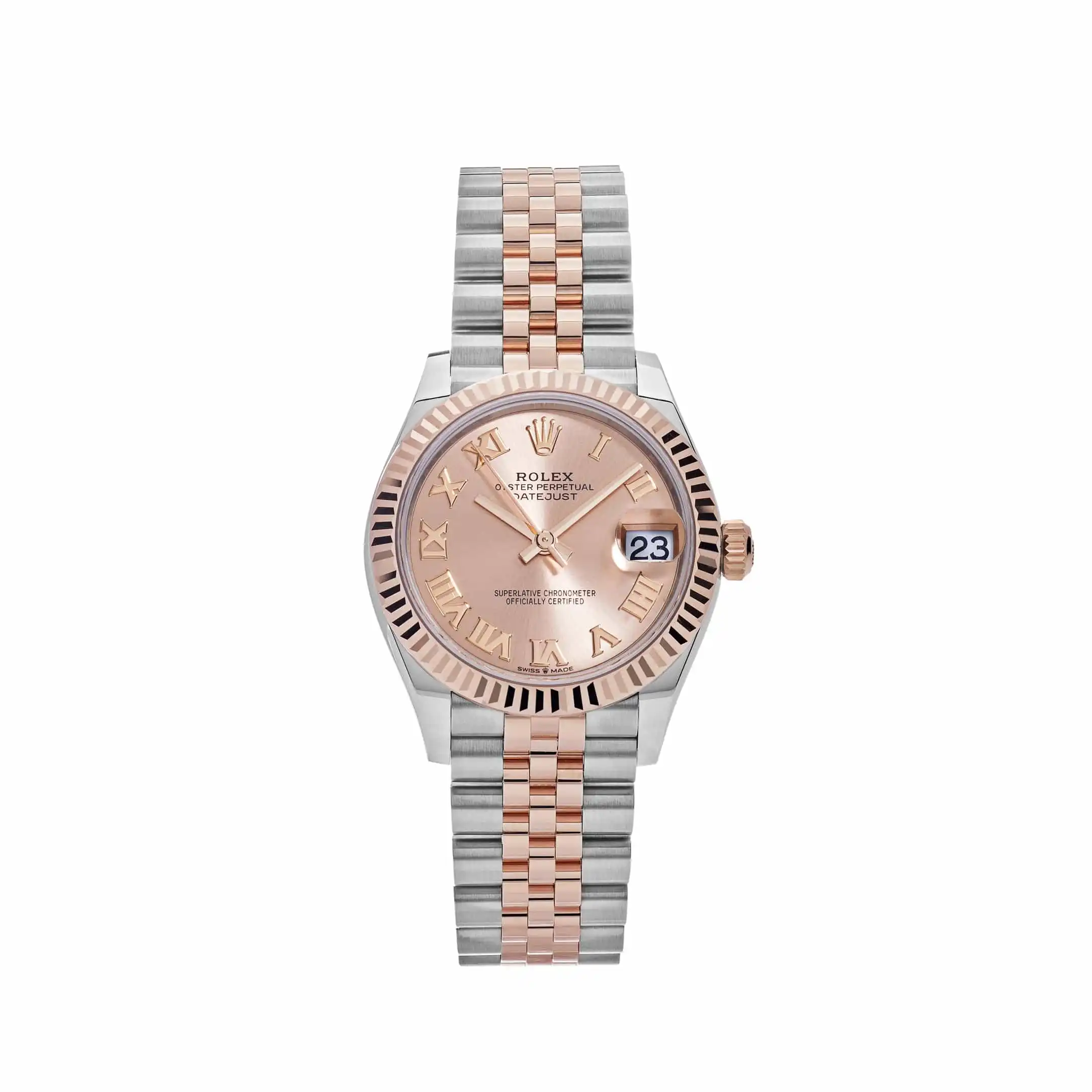 dqourstv0jm.webp Rolex Datejust Replica 278271 'Ladies' Rose Gold Stainless Steel Roman Pink Dial Jubilee - Image 1